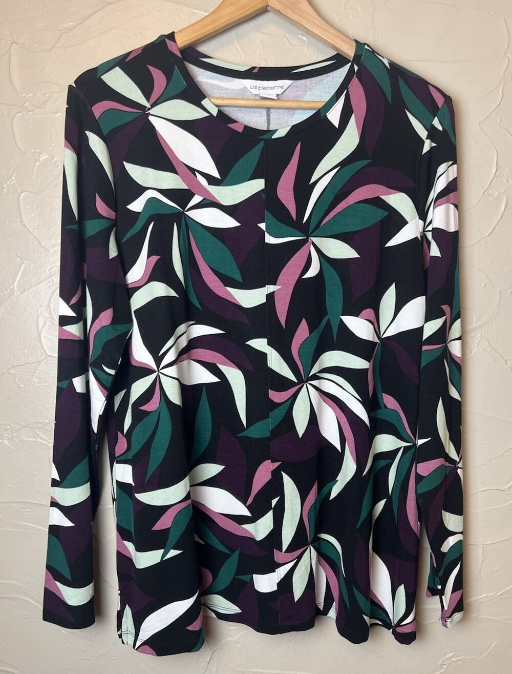 NWT Liz Claiborne Long Sleeve Blouse Comfort Casual Women's Size Large Workwear